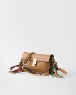 Prada Soft Sound Small Leather Shoulder Bag With Charms - Image 2